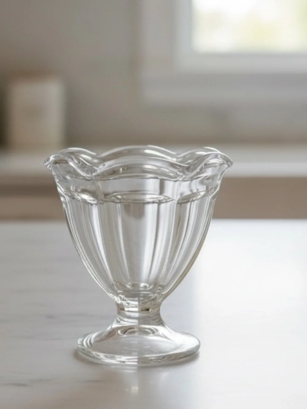 Vintage Footed Glass Sherbet Cups Set of 6